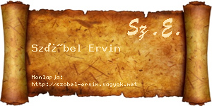 Szóbel Ervin névjegykártya